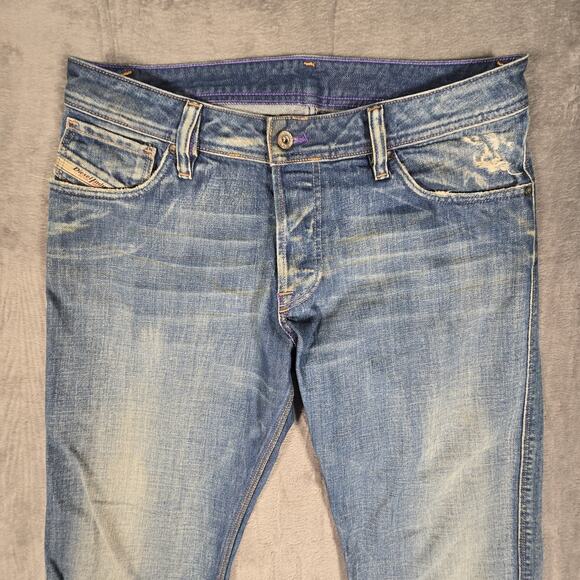 Diesel Zathan Vintage Made in Italy Regular-Bootcut Blue Jeans Mens Size W33 L30 - Picture 2 of 4